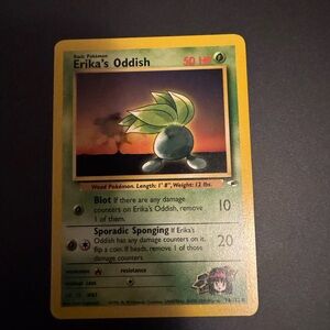 Pokemon Erika's Oddish Card Green Yellow